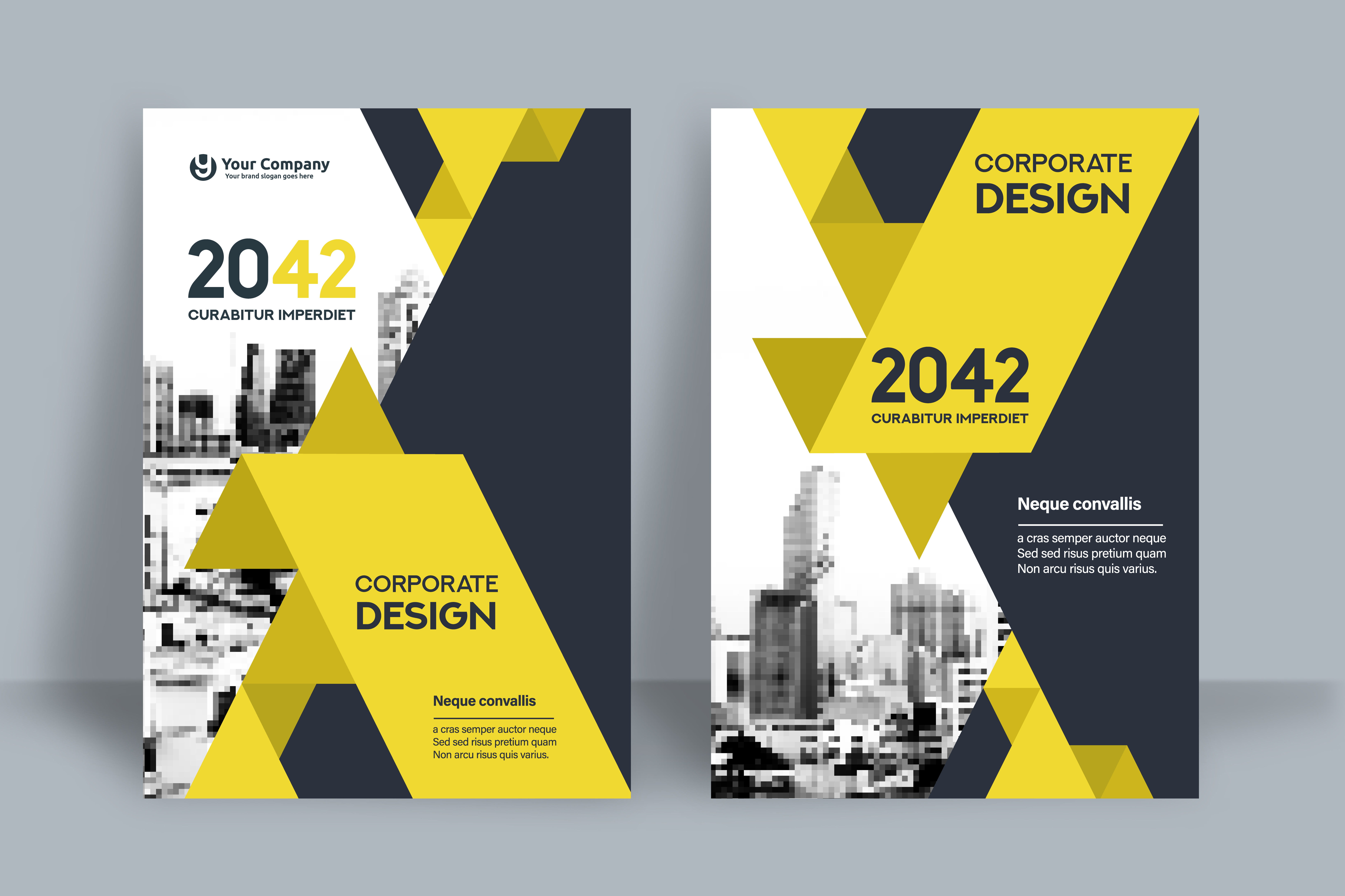 Yellow City Background Business Book Cover Design Template 665889