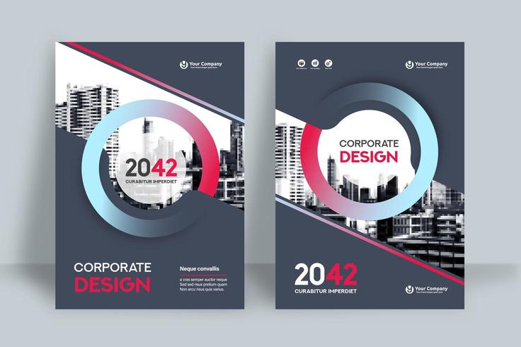 City Background Business Book Cover Design Template  vector