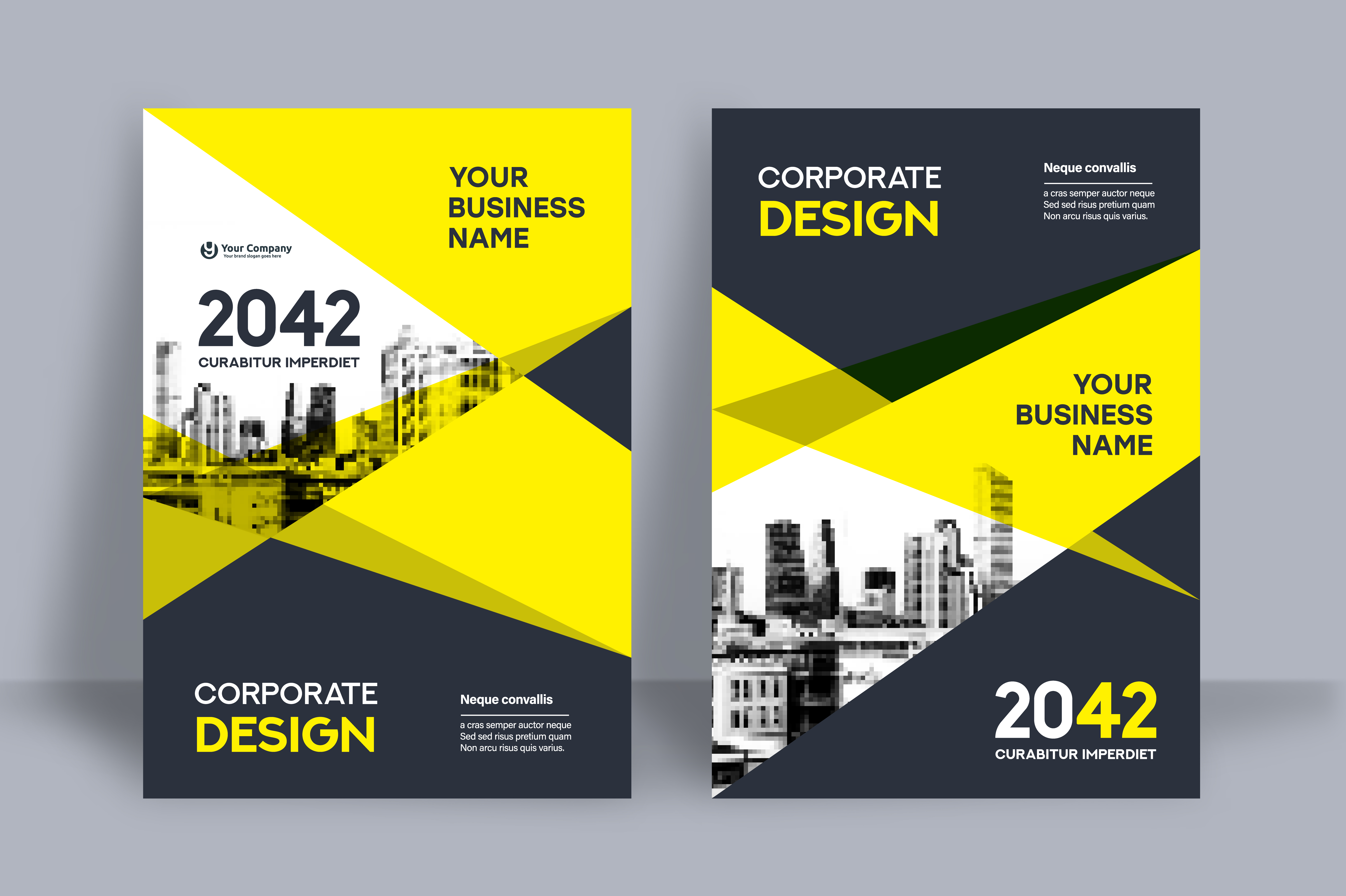 Yellow Skyline Background Business Book Cover Design Template 665905 Vector  Art at Vecteezy