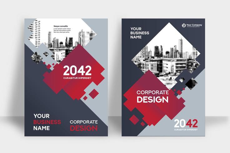 City Background Business Book Cover Design Template  vector