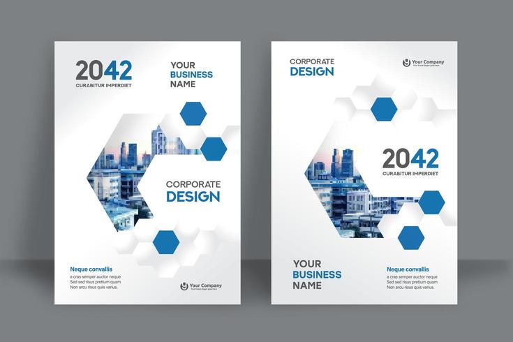 City Background Business Book Cover Design Template  vector