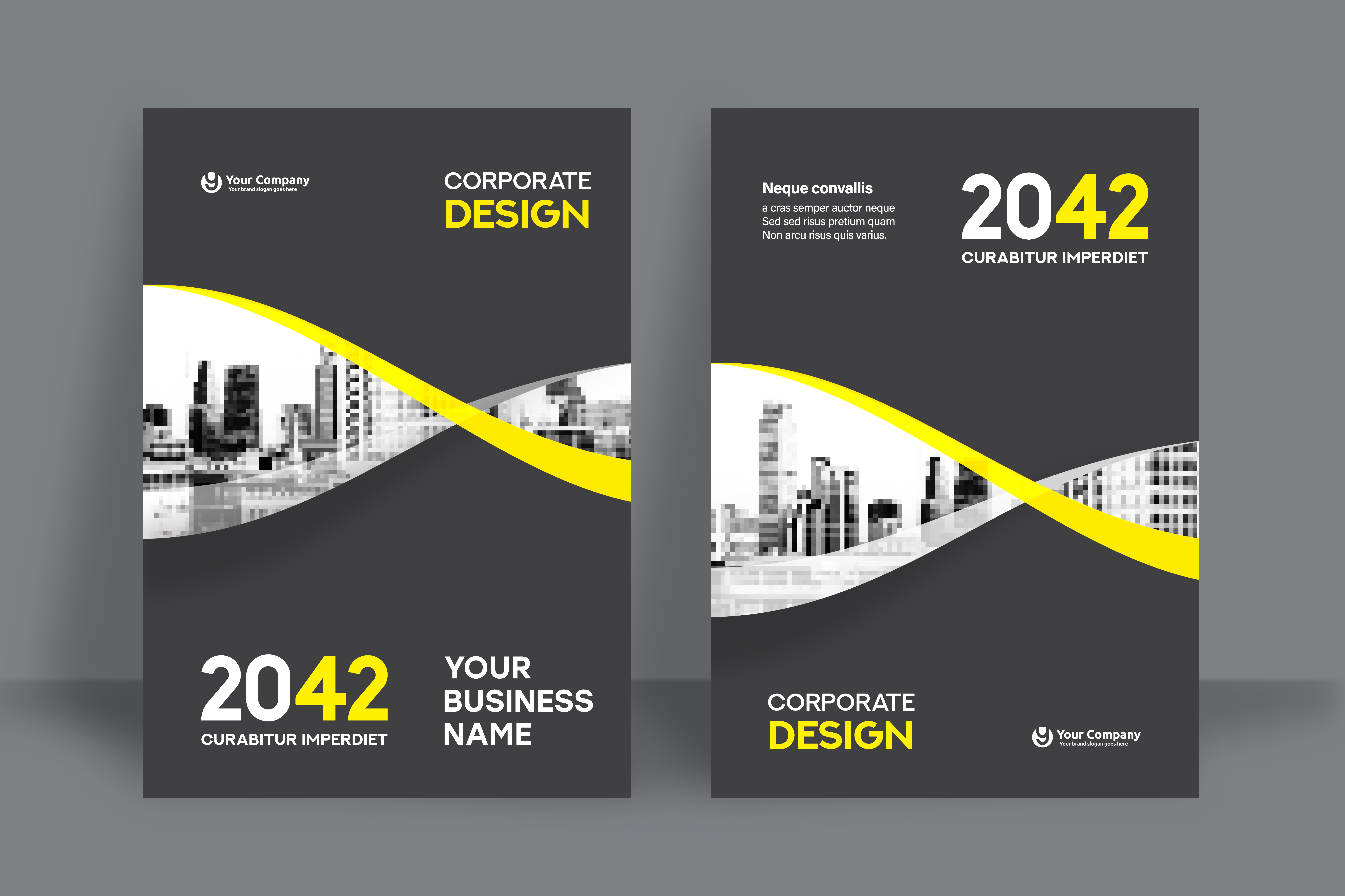 Corporate Book Cover Design Template in A4. Can be adapt ...