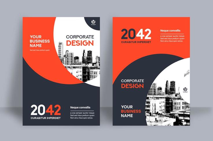 City Background Business Book Cover Design Template  vector