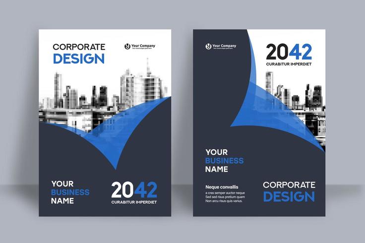 City Background Business Book Cover Design Template  vector