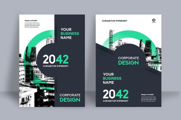 City Background Business Book Cover Design Template  vector