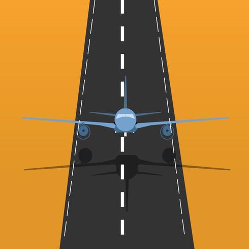 Ilustración de despegue de vuelo vector