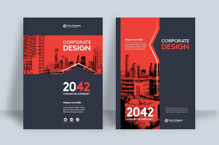 City Background Business Book Cover Design Template  vector