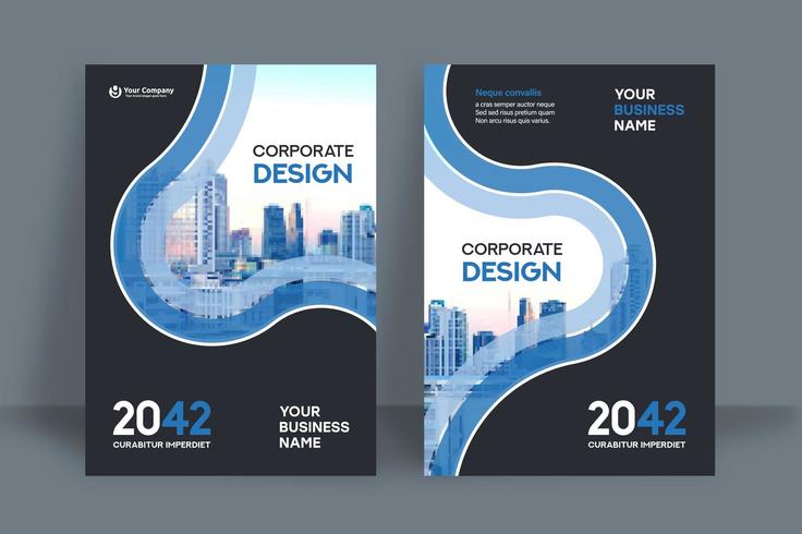 City Background Business Book Cover Design Template  vector