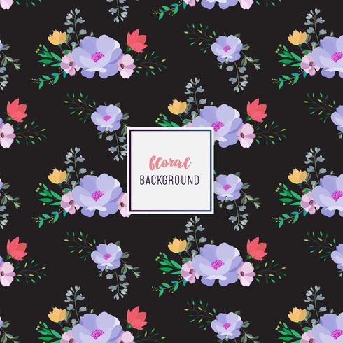 Dark Floral pattern design vector