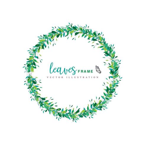 Greenery frame design vector