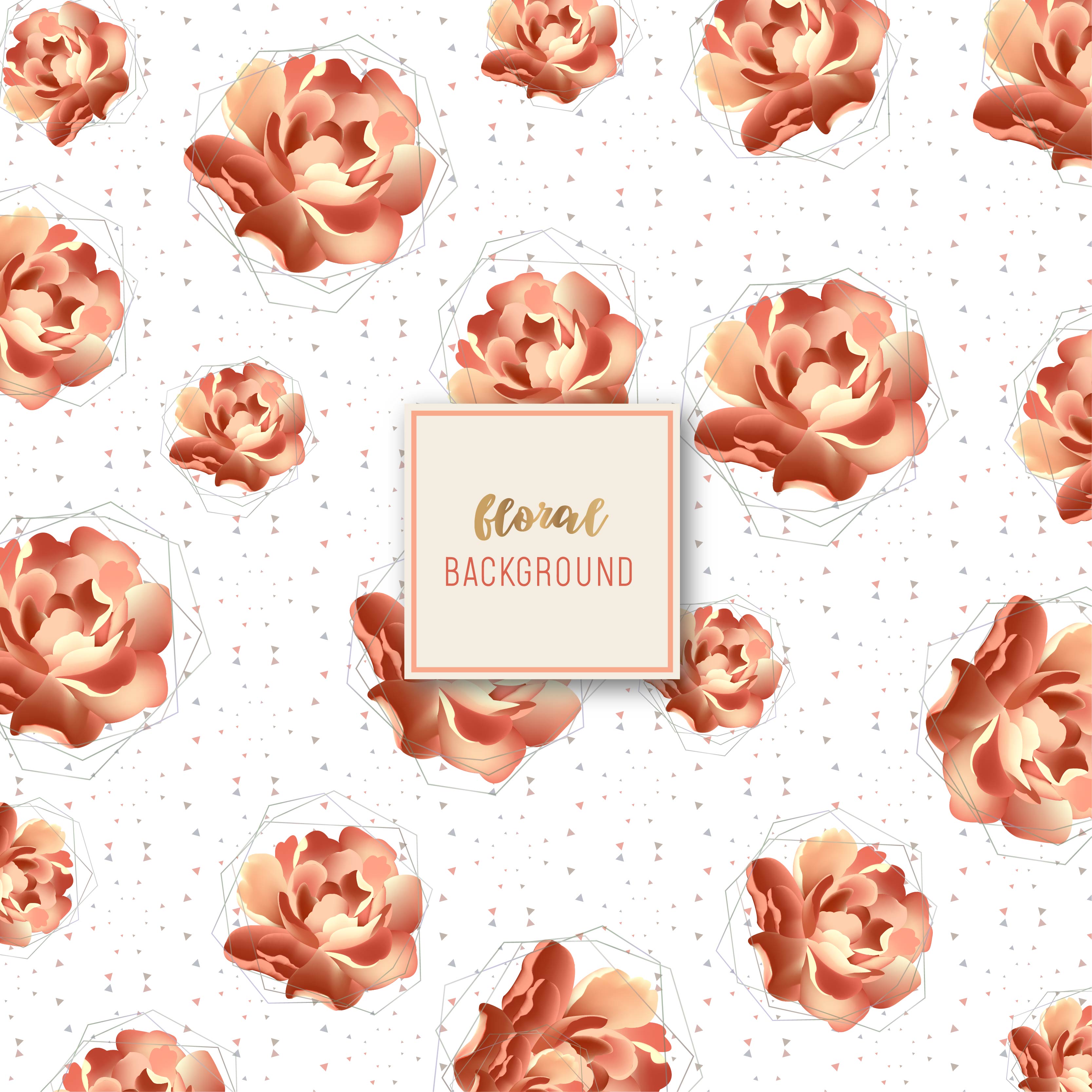Golden Rose Floral Pattern Design Download Free Vectors Clipart Graphics Vector Art