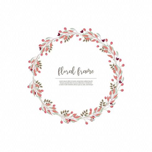 Simple Minimalistic Floral frame design vector