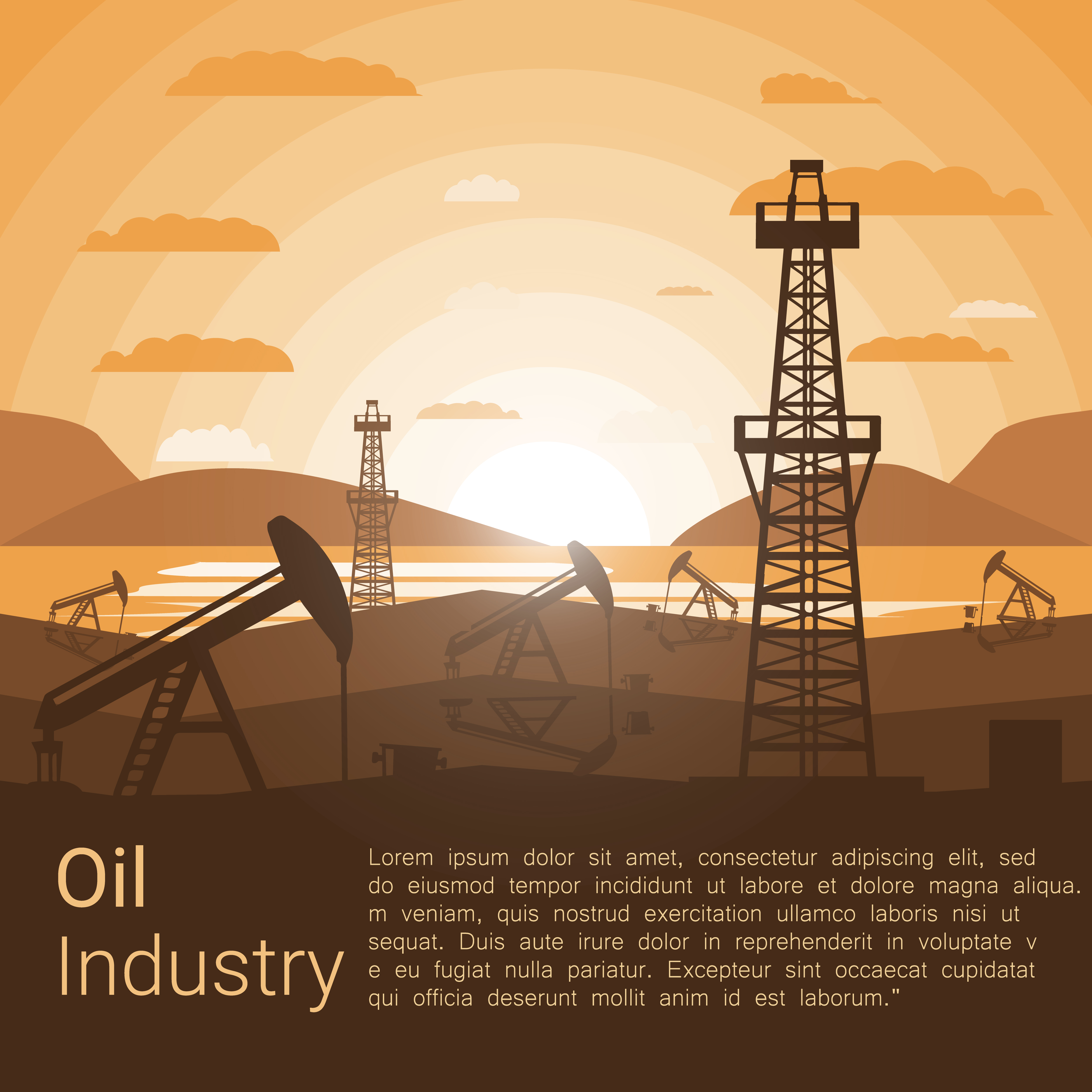 Oil Industry poster 666103 Vector Art at Vecteezy