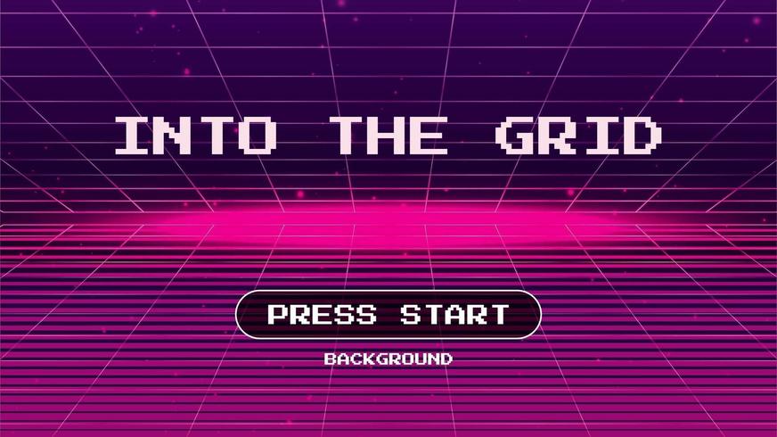 Into the Grid Retro Background vector