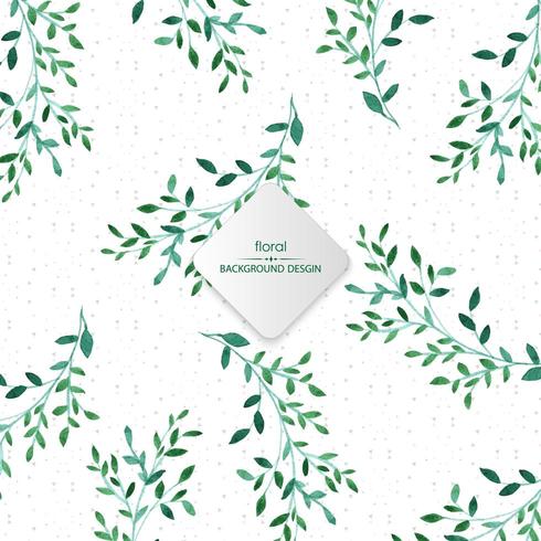 Greenery Watercolor Background vector