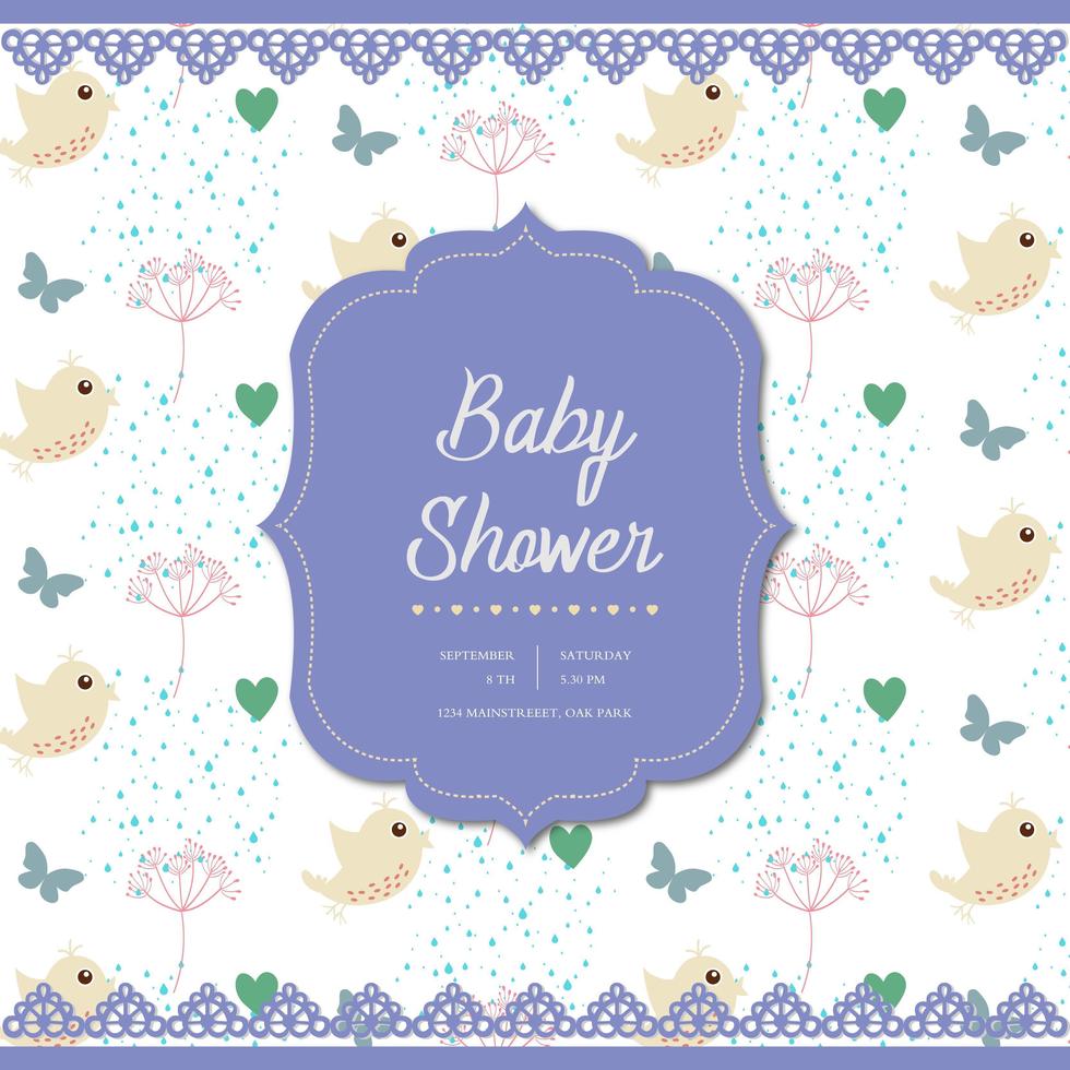 baby shower card design 666138 Vector Art at Vecteezy