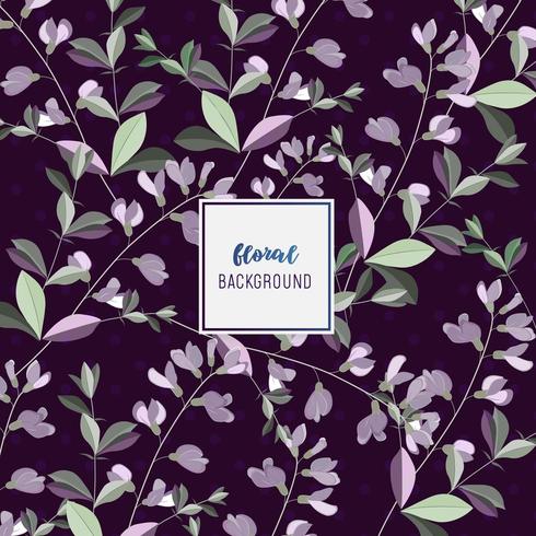 Beautiful Purple Floral background design vector