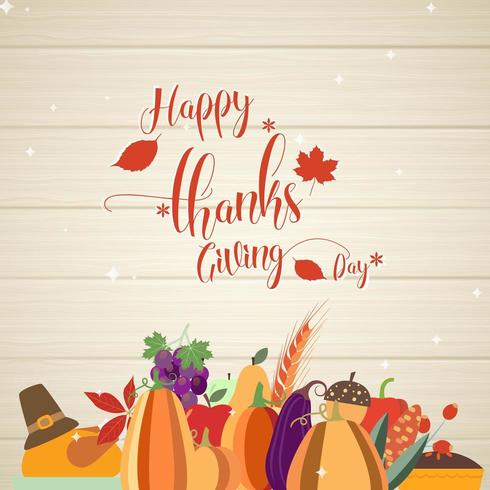  Happy Thanksgiving Greeting Card  vector