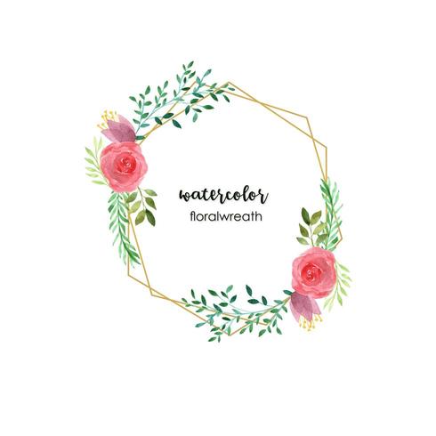 Floral Watercolor Frame vector