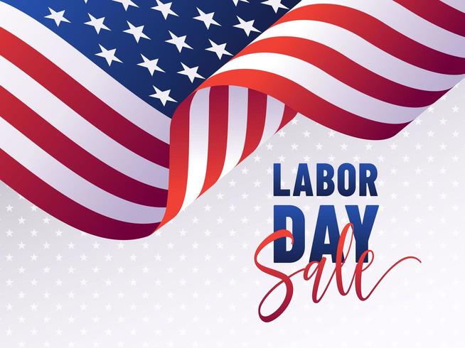 USA Flag Labor Day Sale Banner Template vector