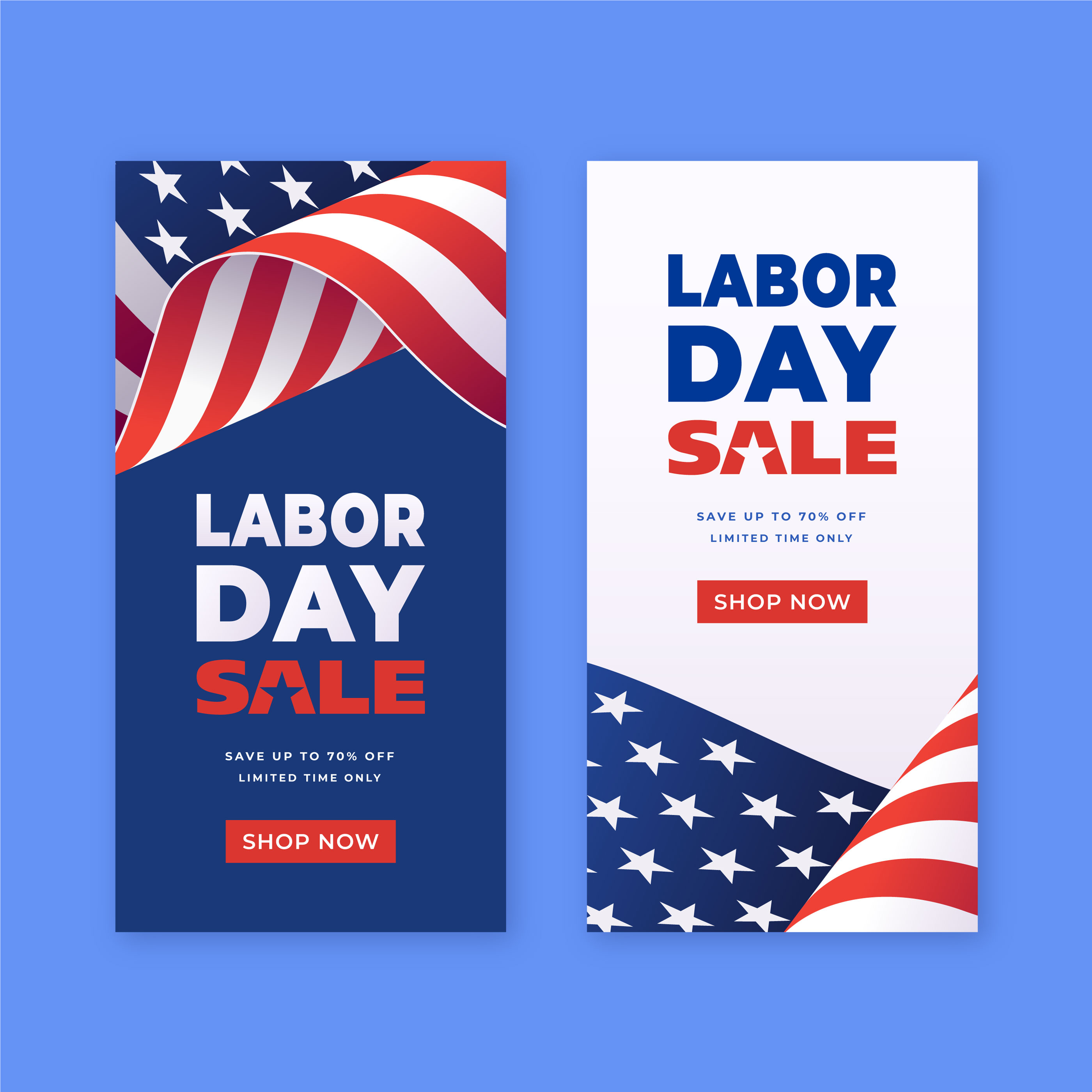 Labor Day Sale Promotion Vertical Banner Templates 666363 Vector Art at