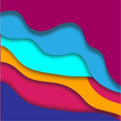 Colorful 3D Papercut Background vector