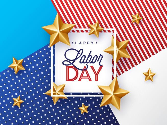 USA Happy Labor Day Paper Background vector