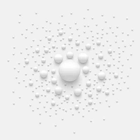 Realistic white balls Background vector