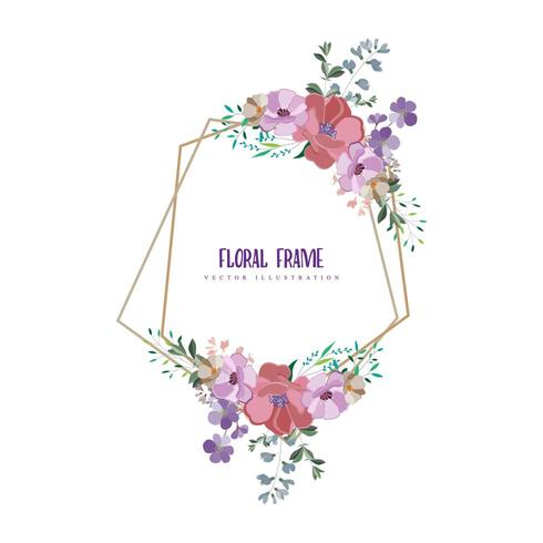 Download Geometric floral frame - Download Free Vectors, Clipart ...