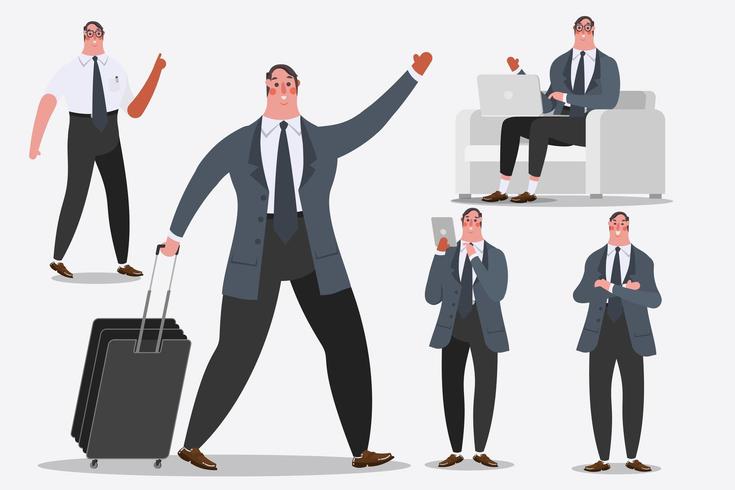 Businessman character design vector