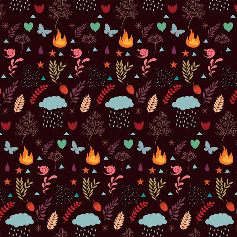 autumn seamless pattern vector