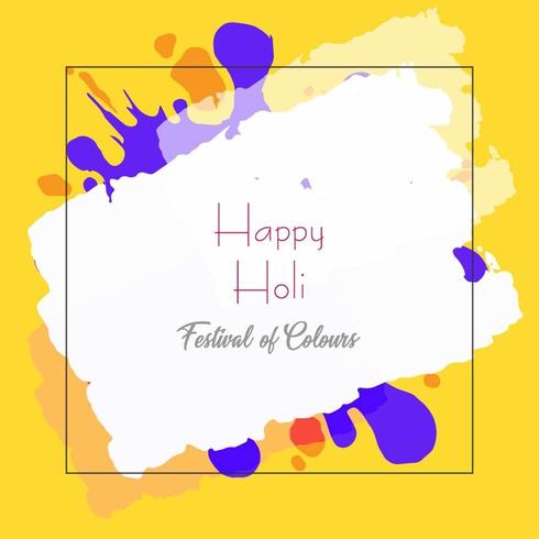 Print Happy Holi festival of colour background vector