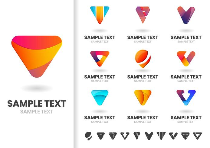 Formas vectoriales modernas vector