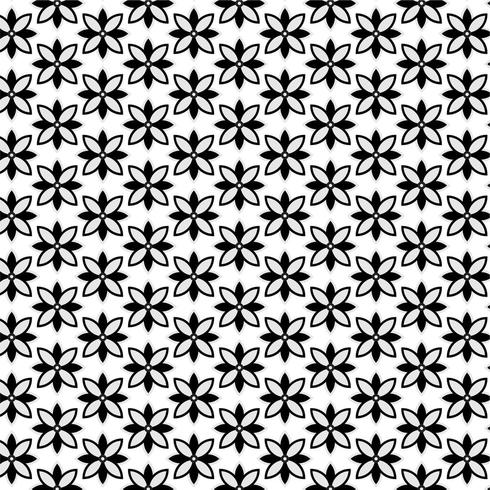 Modern Geometric Seamless Pattern with floral shapes vector