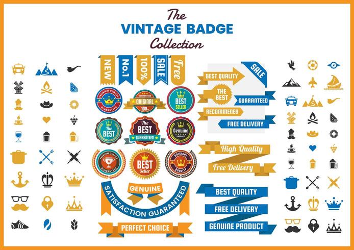 Vintage Badge Collection vector