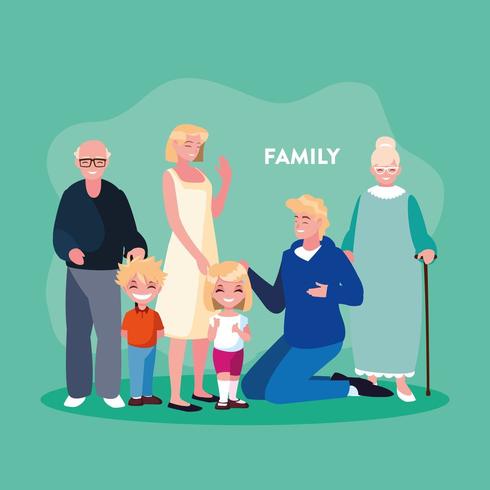 Group Family Poster vector