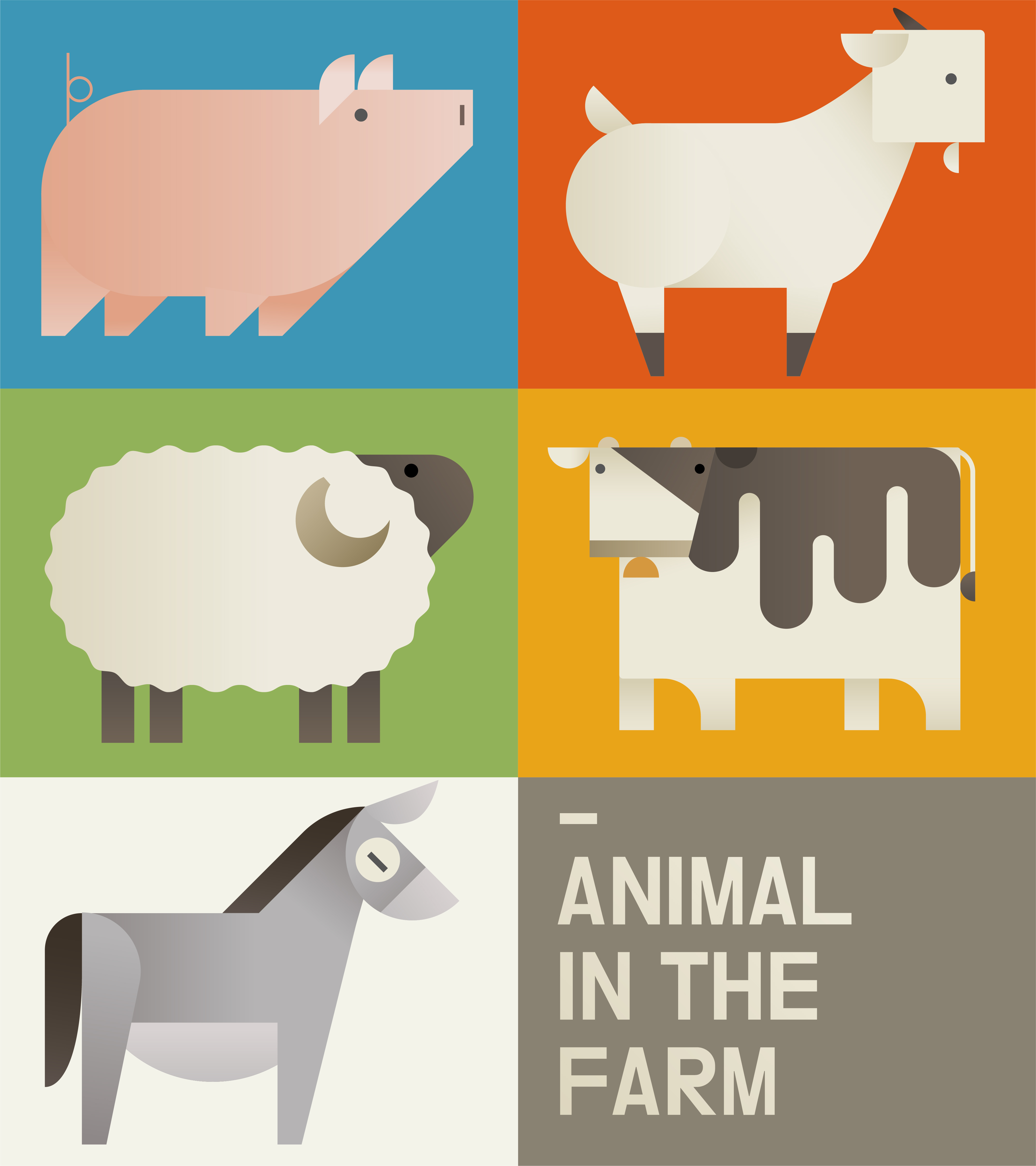 Cute Farm Animals Card Download Free Vectors Clipart Graphics