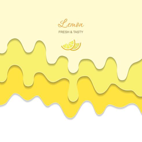 Melted flowing lemon yellow cream vector