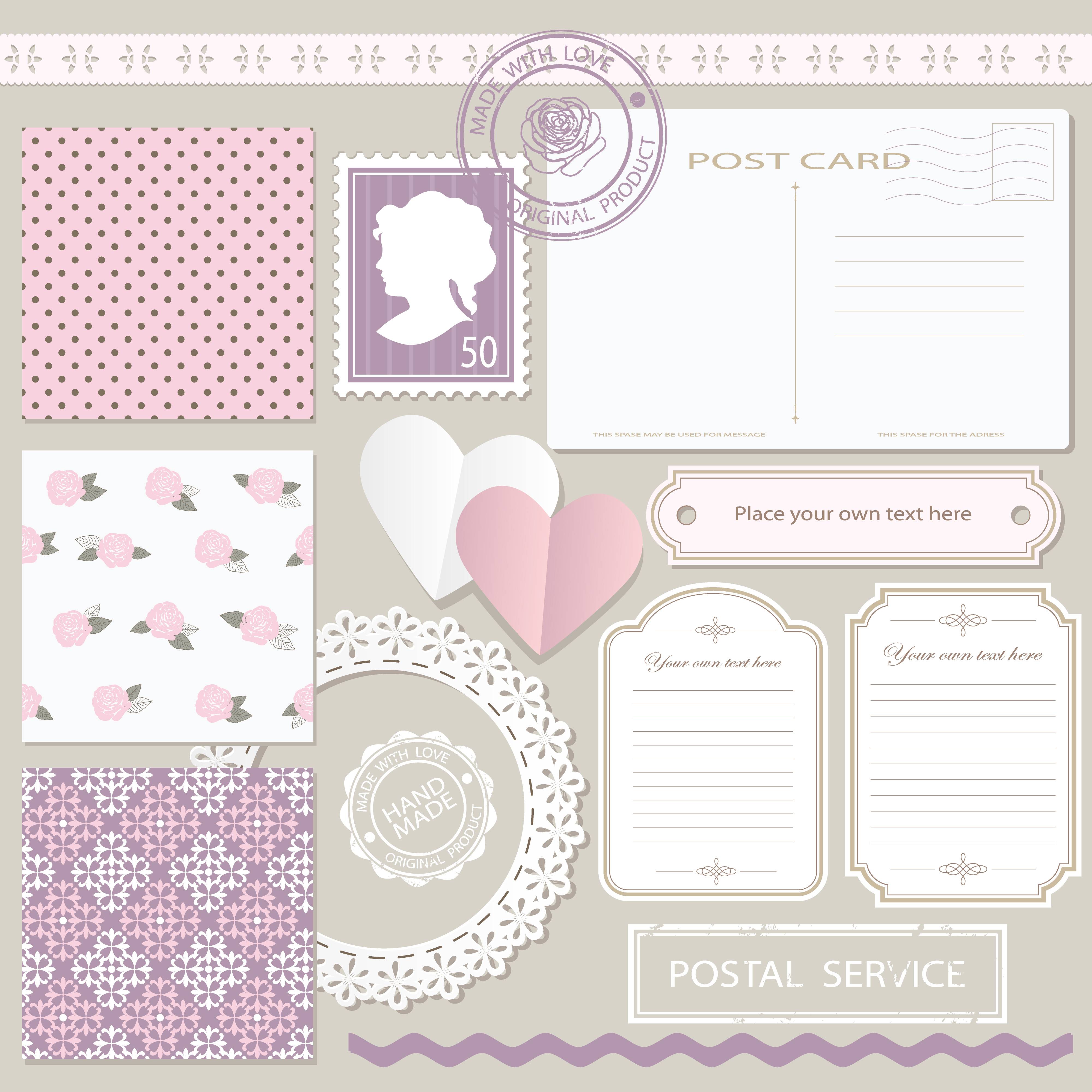 Scrapbook set with different elements 666832 Vector Art at Vecteezy