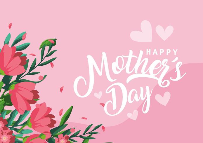 happy mother's day  decoration vector