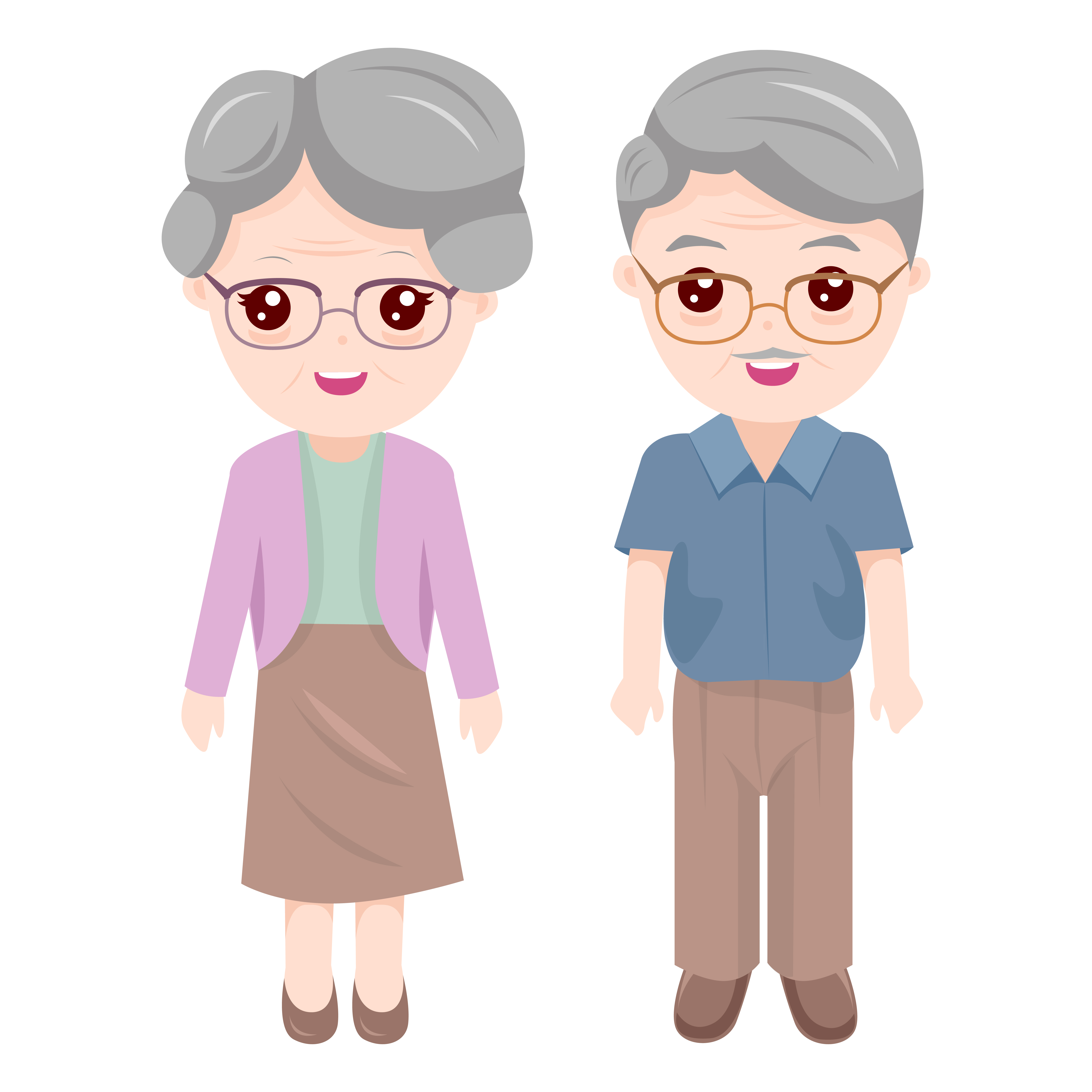 grandma-and-grandpa-couple-667033-vector-art-at-vecteezy