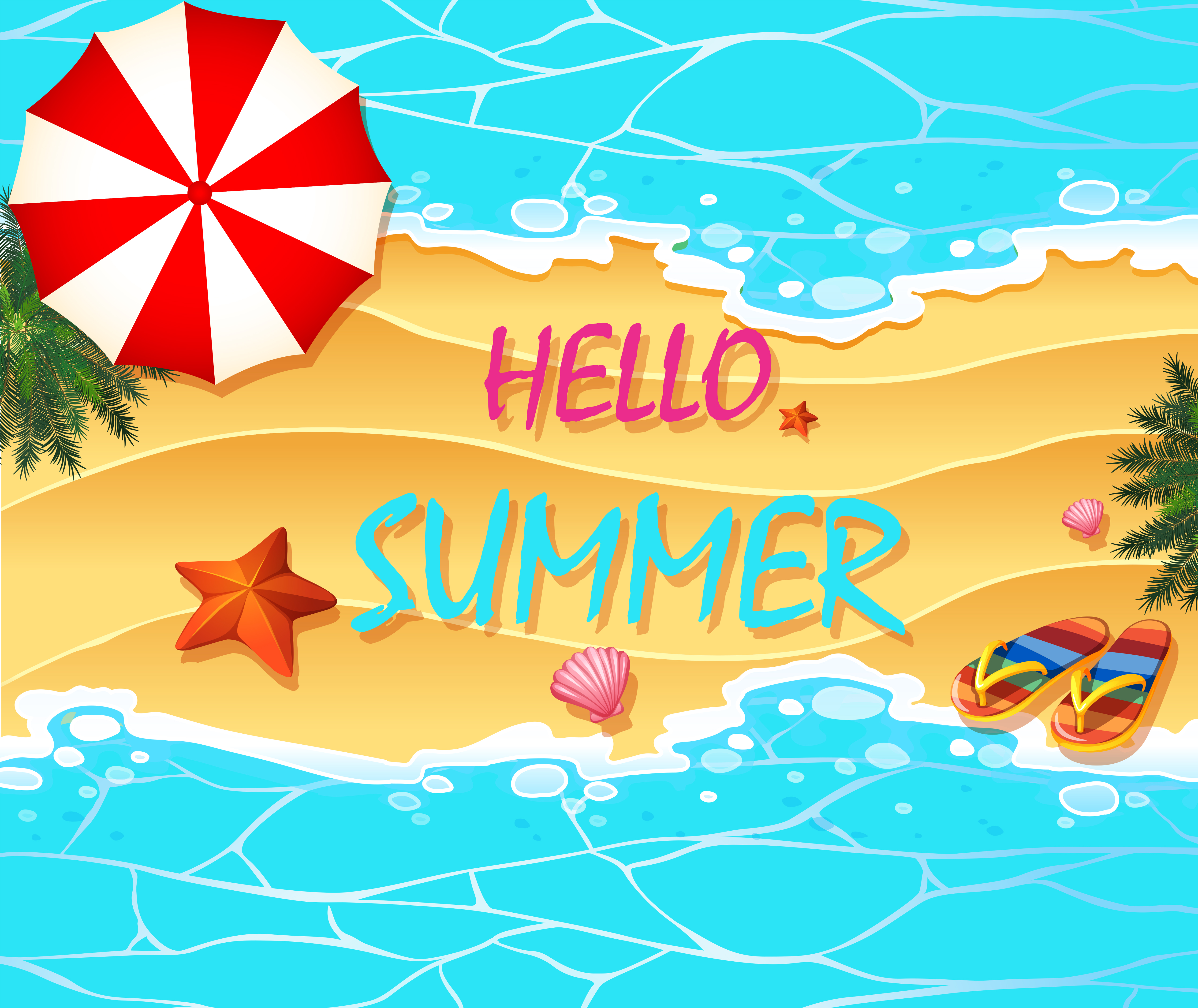 Download Hello Summer banner template - Download Free Vectors ...