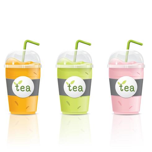 Ice Tea Cup Set vector