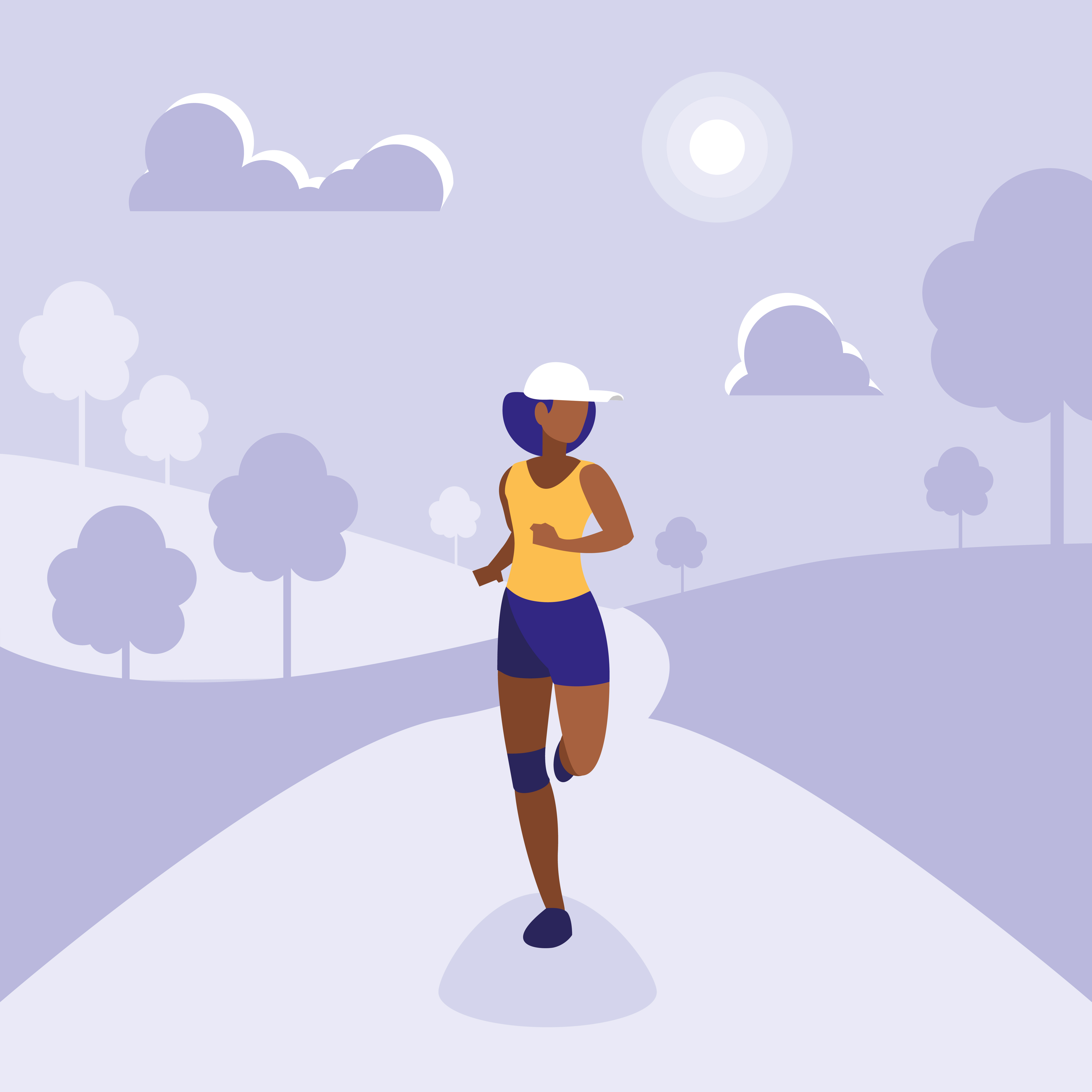 Download woman athlete running on Trail 667135 Vector Art at Vecteezy