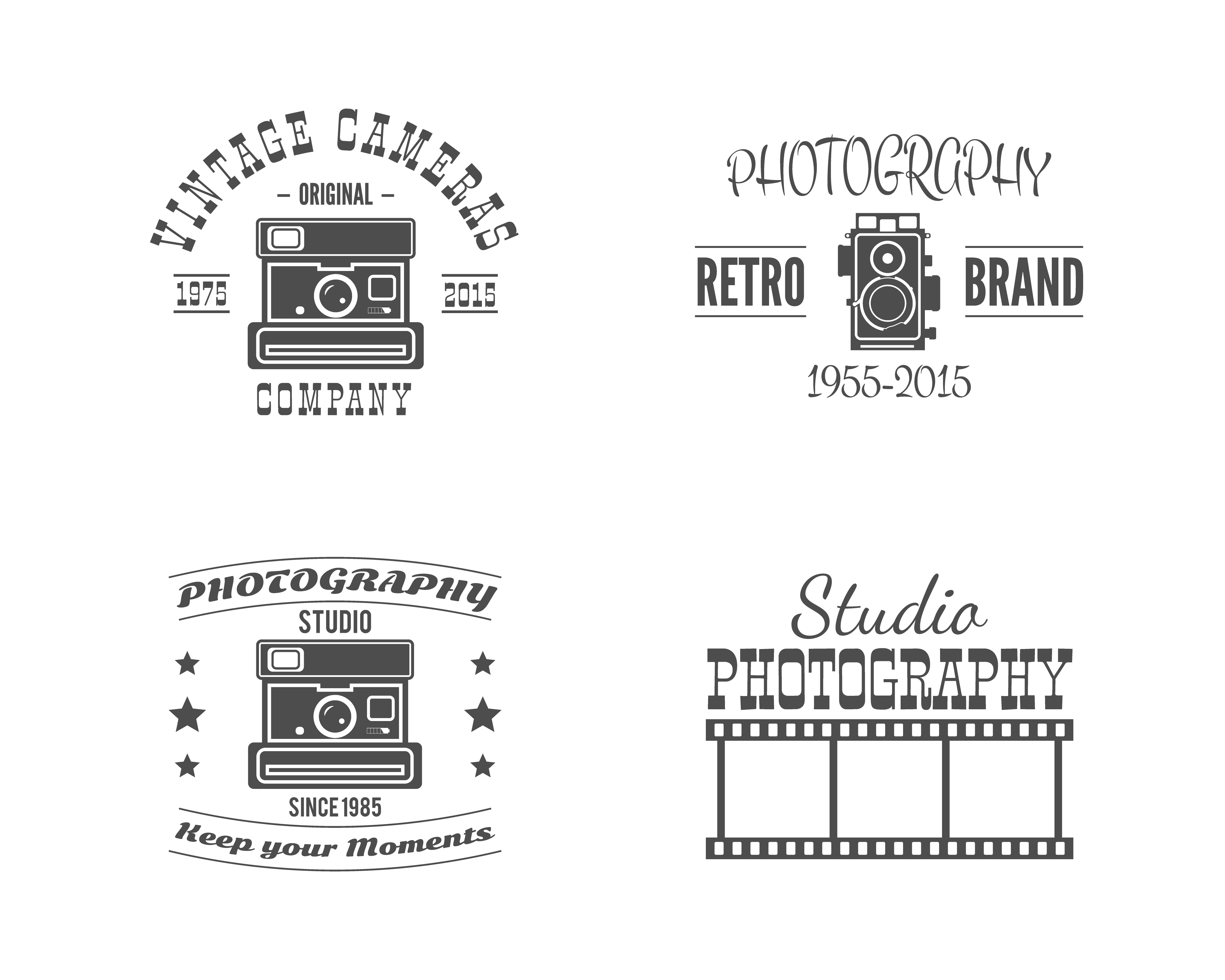 Vintage Photography designs with stylish old cameras and elements