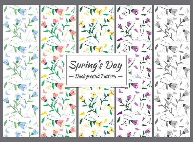 Colección Spring Pattern vector