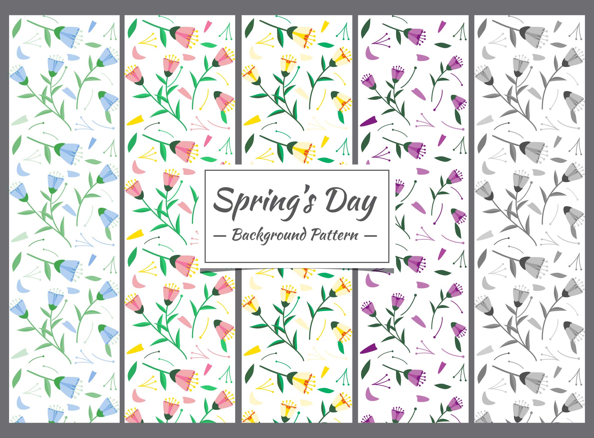 Spring pattern Collection 667205 Vector Art at Vecteezy