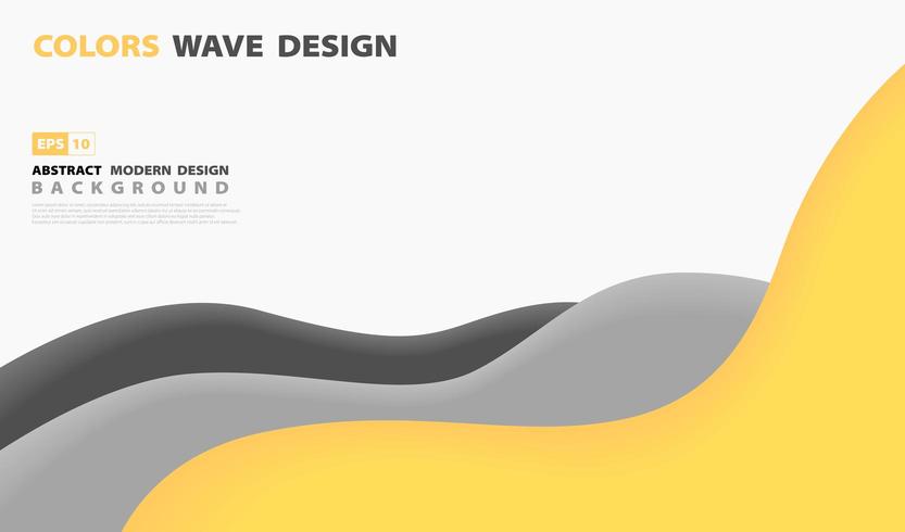 Diseño de superposición de línea amarilla de tecnología abstracta sobre fondo blanco vector