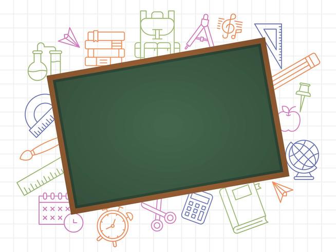 Blackboard School Template vector