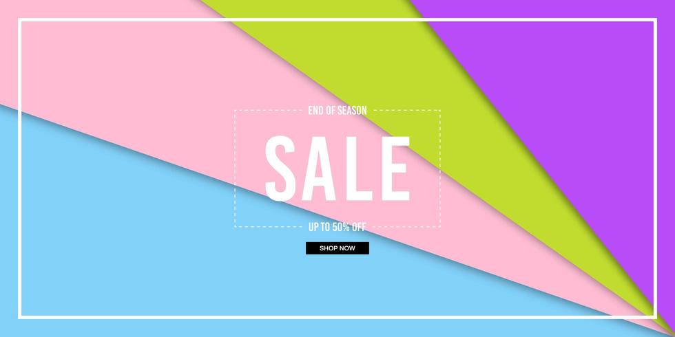 Paper Cut Colorful Sale Banner vector